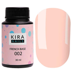 Kira Nails French Base 002 (нежный персиковый), 30 мл