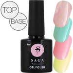 Гель-лаки SAGA "Base, Top" (Базовые и топовые покрытия)