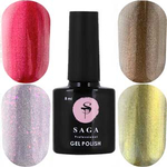 Гель-лаки SAGA Cat Shine, кошачий глаз