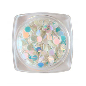 Komilfo диско дизайн №040, прозрачные, с серебристо-голубым отливом, 3 мм, (1 г), Цвет: 040