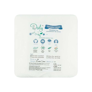 Салфетки в пачке 20*20, 40г/м2, 100 шт, гладкие Doily, Структура: Гладкая, Размер: 20x20, Фасовка: в пачке