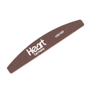 Пилка для ногтей Heart 100/180 Half Brown, Абразивность: 100/180