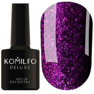 Гель-лак Komilfo Deluxe Series D225 (сине-фиолетовый с розовым микроблеском), 8 мл