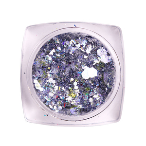 Komilfo блесточки MIX chameleon 003, микс размеров, (серебряный/голубой/фиолетовый), 1,5 г, Цвет: 003
