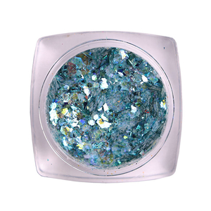 Komilfo блесточки MIX chameleon 006, микс размеров, (бирюзовый/голубой), 1,5 г, Цвет: 006
