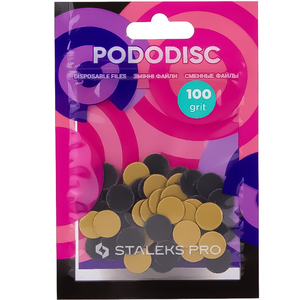 Сменные файлы для педикюрного диска STALEKS PRO XS 100 грит (50 шт), Вид: Сменные файлы, Диаметр: 10 мм, Абразивность: 100 грит