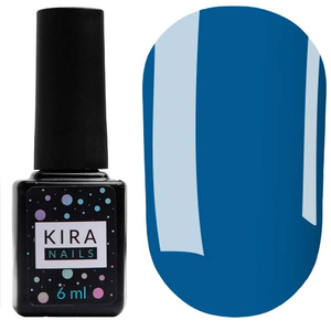 Гель-лак Kira Nails №080 (темно-блакитний, емаль), 6 мл