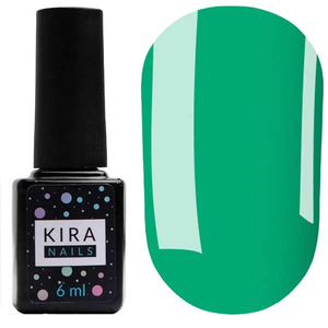 Гель-лак Kira Nails №028 (зеленый, эмаль), 6 мл