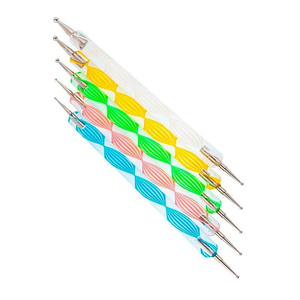 Набор дотсов, спиральная ручка, двухсторонние прямые, 5 шт.