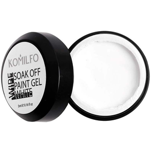 Soak off гель-краска с ЛС Komilfo №002 White (белый) с ЛС, 5 мл, Цвет: 002
