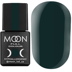 Гель-лак MOON FULL color Gel polish №187 (темний сланцево-сірий, емаль), 8 мл