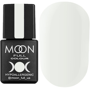 Гель-лак MOON FULL color Gel polish №201 (білий напівпрозорий, емаль), 8 мл