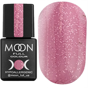 Гель-лак MOON FULL color Gel polish №306 (напівпрозорий рожевий з різнобарвним шіммери), 8 мл