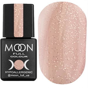Гель-лак MOON FULL color Gel polish №307 (напівпрозорий персиковий з шіммери), 8 мл