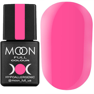 Гель-лак MOON FULL color Gel polish №606 (яскраво-рожевий, емаль), 8 мл