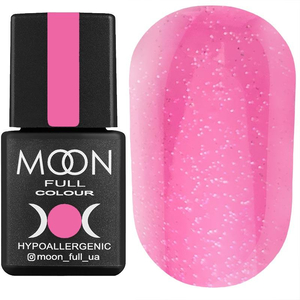 Гель-лак MOON FULL Opal color Gel polish №506 (бліда фуксія з різнобарвним шіммери), 8 мл