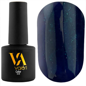 Гель-лак Valeri №115 (изумрудный с зелеными блестками), 6 мл