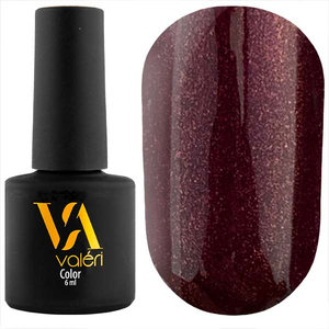 Гель-лак Valeri №118 (темно-вишневый с микроблеском), 6 мл