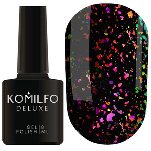 Komilfo No Wipe Chameleon Top - топ без липкого слоя с хлопьями единорог, 8 мл