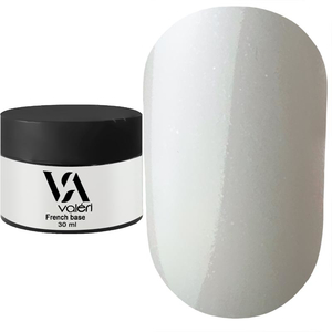 Valeri French base №004 (белый с синим микроблеском), 30 мл, Объем: 30 мл, Цвет: 004