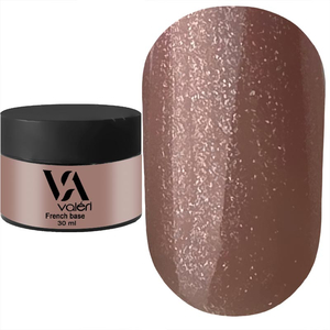 Valeri French base №024 (коричнево-бежевий із золотистим мікроблиском), 30 мл, Об`єм: 30 мл, Колір: 024