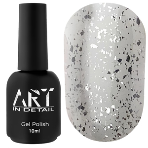 ART Top Shine Silver - топ для гель-лака с мелкими серебристыми хлопьями, 10 мл, Цвет: Silver