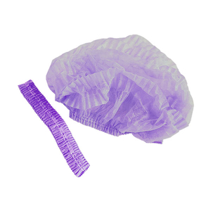 Шапочка одноразовая "Шарлотта", упаковка 100 шт, фиолетовая
