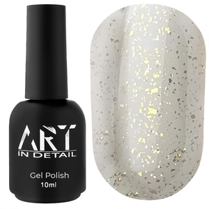 ART Top Shine Gold - топ для гель-лака с мелкими золотыми хлопьями, 10 мл, Цвет: Gold