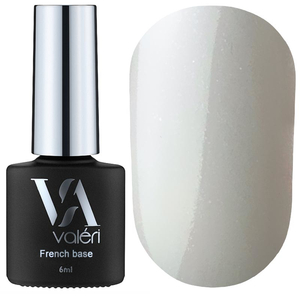 Valeri French base №004 (белый с синим микроблеском), 6 мл, Объем: 6 мл, Цвет: 004