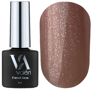 Valeri French base №024 (коричнево-бежевий із золотистим мікроблиском), 6 мл, Об`єм: 6 мл, Колір: 024