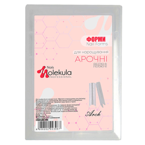 Верхні форми для нарощування нігтів Nails Molekula, арочні, Розмір: Арочные
