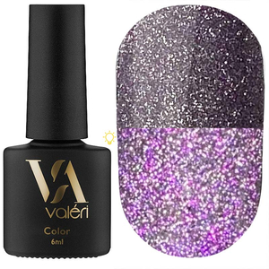 Гель-лак светоотражающий Valeri Flash №04 (серебристо-фиолетовый), 6 мл, Цвет: 04