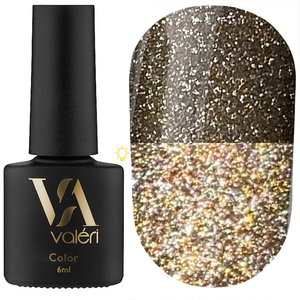 Гель-лак світловідбивний Valeri Flash №08 (холодний золотистий), 6 мл, Колір: 08
