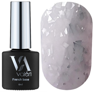 Valeri Base Potal №053 (молочно-лиловая с серебристой поталью), 6 мл, Объем: 6 мл, Цвет: 053