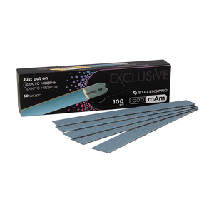 Набор сменных файлов papmAm для пилки прямой 100 грит STALEKS PRO EXCLUSIVE 22 50 шт DFCX-22-100, Абразивность: 100
