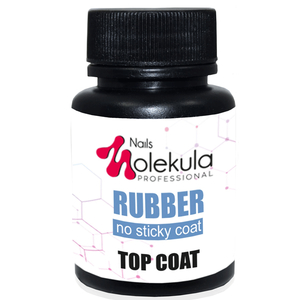 Molekula Rubber No Sticky Top Coat - каучуковый топ без липкого слоя, 30 мл, Объем: 30 мл