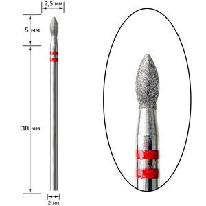 Насадка алмазная Nisima, почка, P368f025