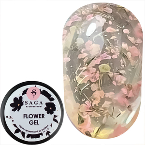 Гель SAGA Flower Fairy Gel №8 с сухоцветами, 5 мл, Цвет: 8
