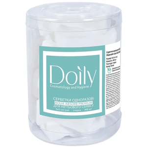 Салфетки безворсовые 5х5 см Doily AQUA ABSORB 400 шт в тубусе, белые