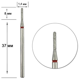 Алмазна насадка Staleks Pro Expert циліндр закруглений FA30R014/8