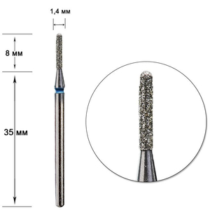 Насадка алмазная Staleks Pro Expert цилиндр закругленный FA30B014/8