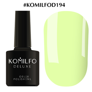 Гель-лак Komilfo Deluxe Series D194 (бледно-желтый, эмаль), 8 мл