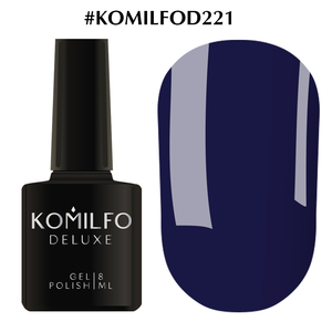 Гель-лак Komilfo Deluxe Series D221 (джинсовый синий, эмаль), 8 мл