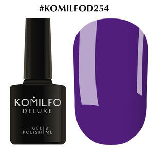 Гель-лак Komilfo Deluxe Series D254 (сиренево-синий, эмаль), 8 мл