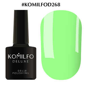 Гель-лак Komilfo Deluxe Series D268 (салатовый, неоновый, эмаль), 8 мл