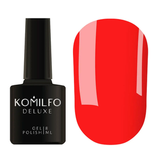 Гель-лак Komilfo DeLuxe Series N004 (ярко-коралловый, неоновый), 8 мл, Цвет: 004
, Цвет: Оранжевый