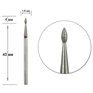 Насадка алмазная Staleks Pro Expert капля FA40R016/4
