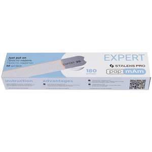 Сменные файлы белые papmAm для пилки прямой 180 грит STALEKS PRO EXPERT 22 50 шт DFCE-22-180w, Форма: Прямая, Вид: Бесклеевые сменные файлы (pap mAm), Серия: EXPERT
, Слой: без пенного слоя, Абразивность: 180
