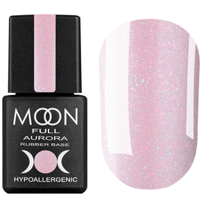 MOON FULL Rubber Base Aurora №2006 (светло-розовый с шиммером), 8 мл, Цвет: 2006
