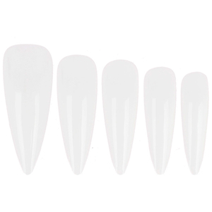 Гелевые типсы для наращивания стилет, в контейнере, 240 шт, Размер: Стилет